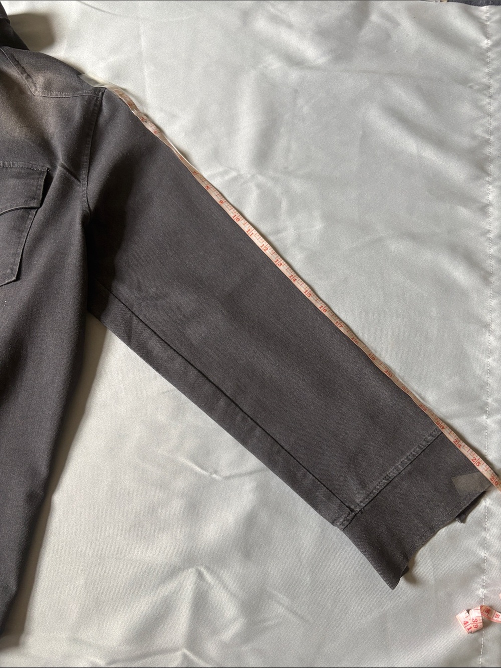 Washed Black Denim Button-Up Shirt NWOT - Picture 5 of 10